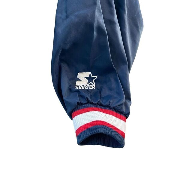 Starter Mens Navy Blue Cleveland Indians Patch Work Pullover Sweatshirt Size XL - Picture 3 of 8